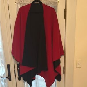 Elegant Red and Black Women's Cape